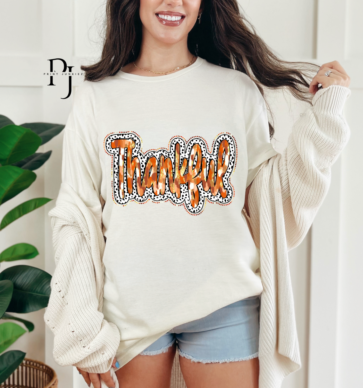 Thankful Paint Brush Stroke - DTF