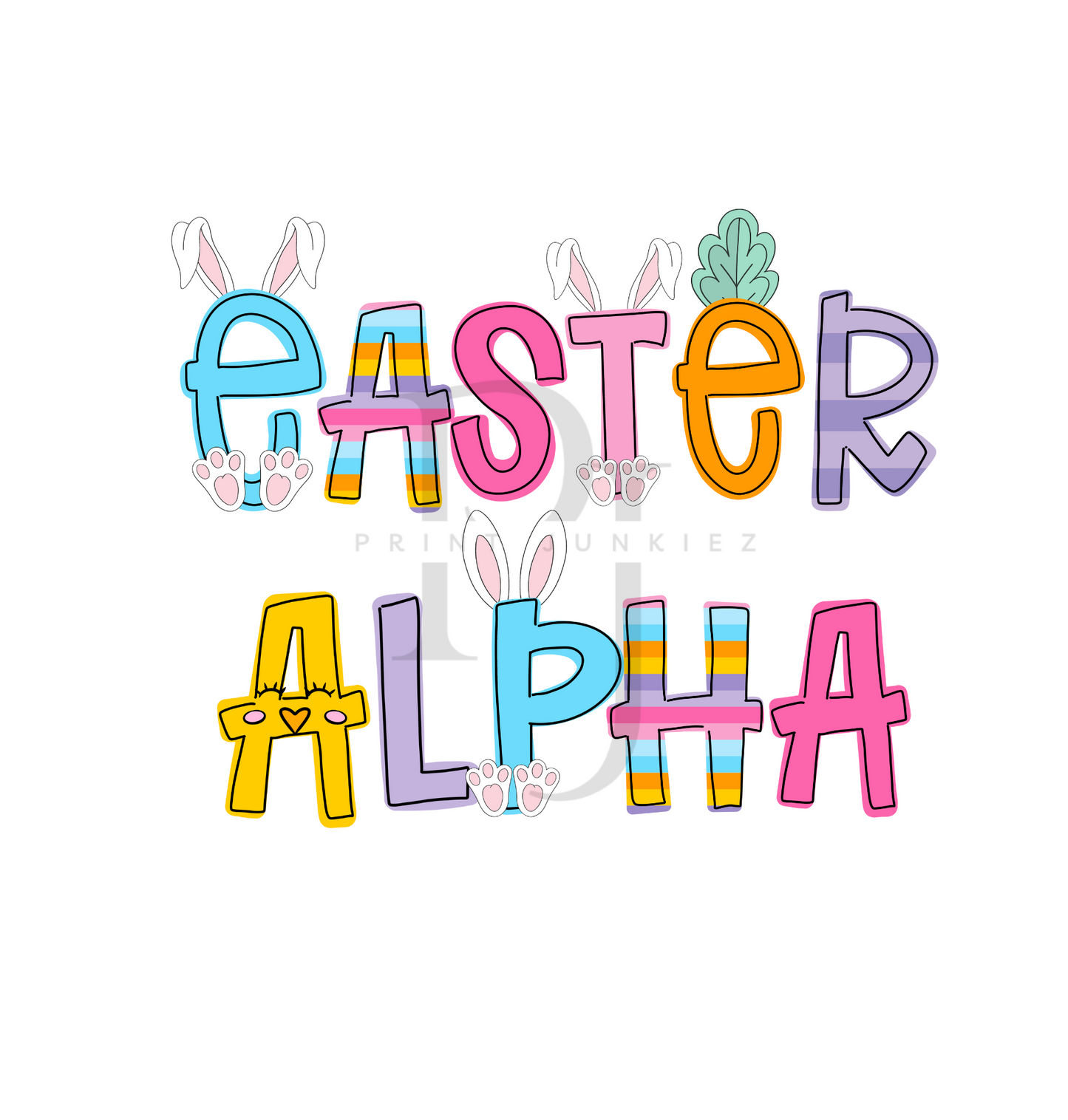 Easter Alpha - DTF - CUSTOM