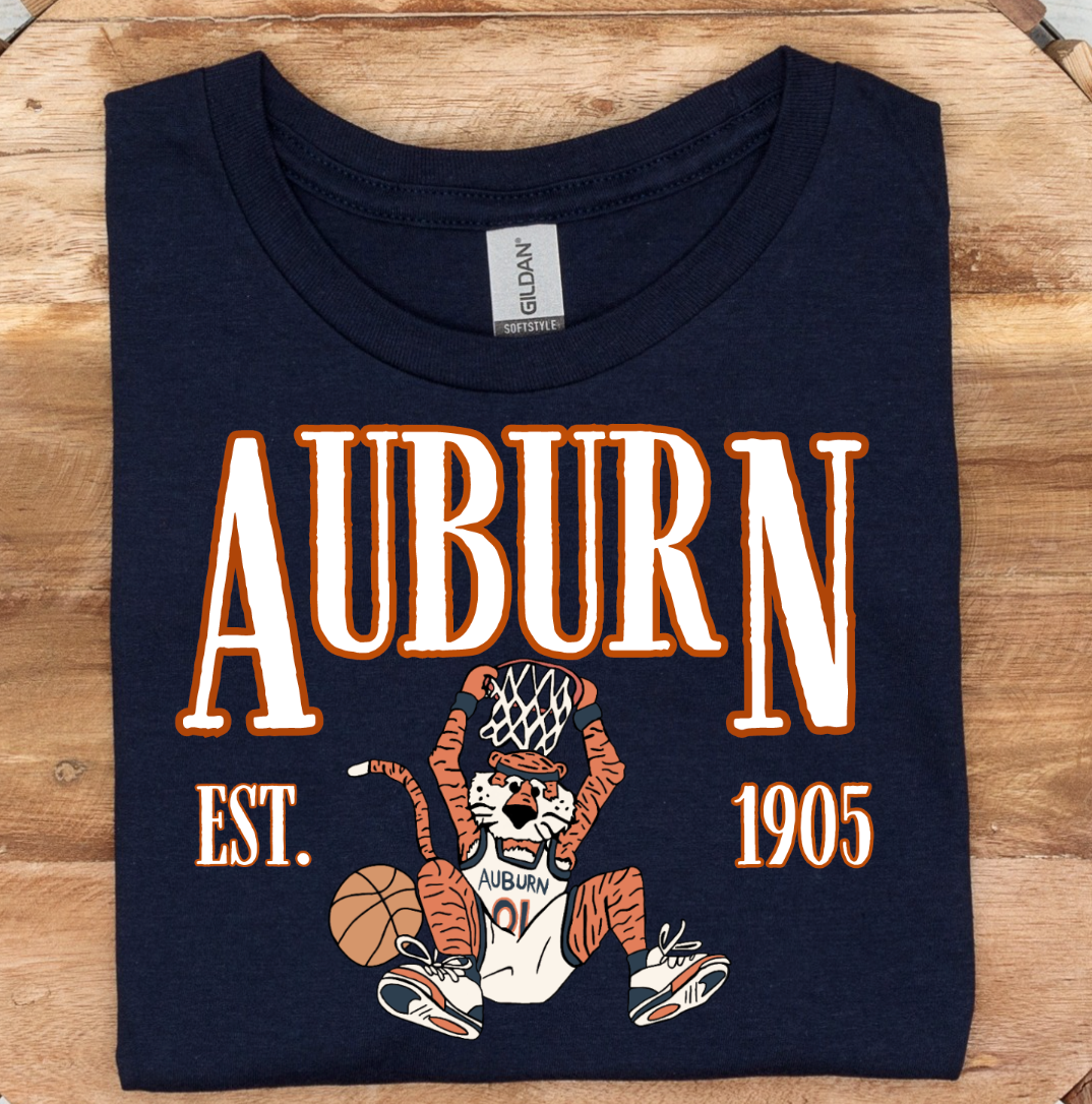 Auburn EST. 1905 Basketball Dunking