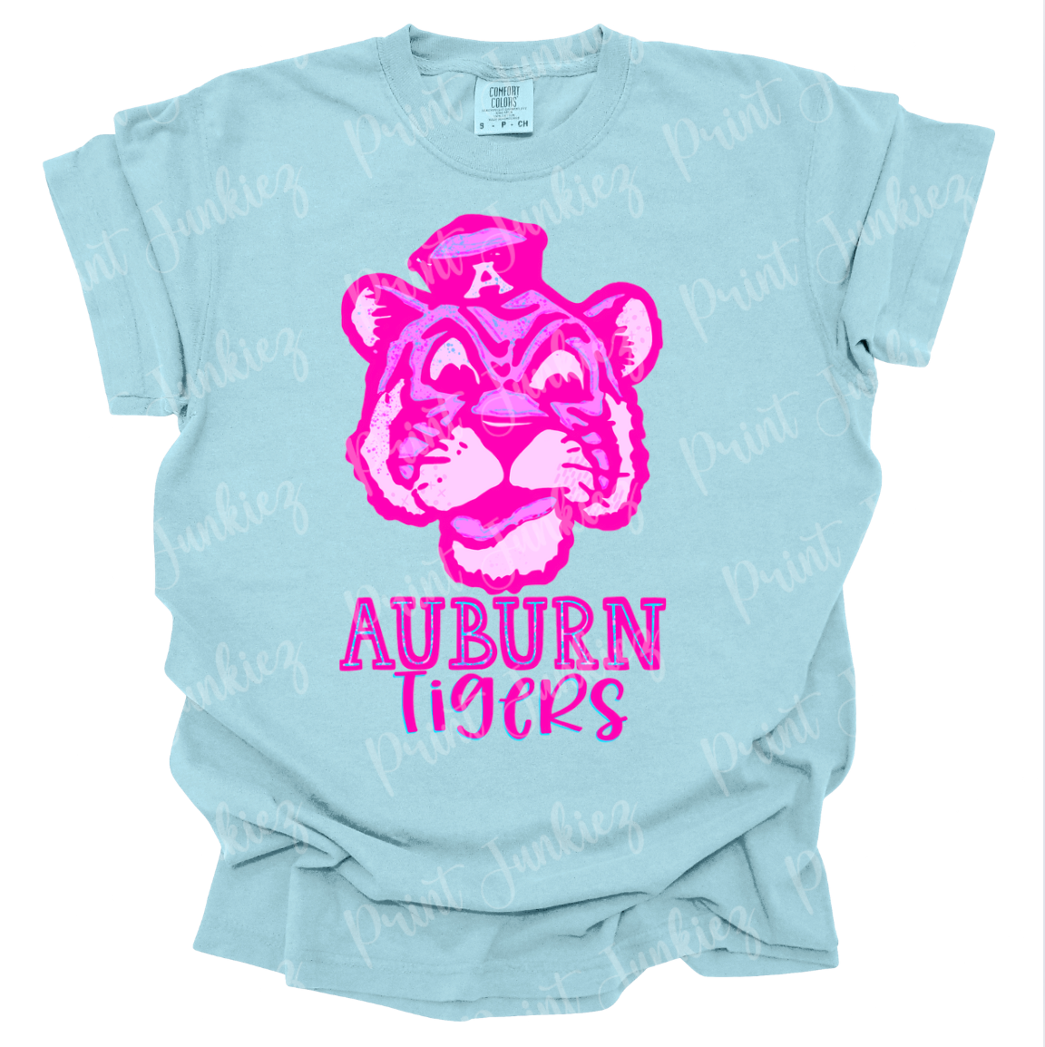 Auburn Tigers Neon Mascot - DTF - DIGITAL