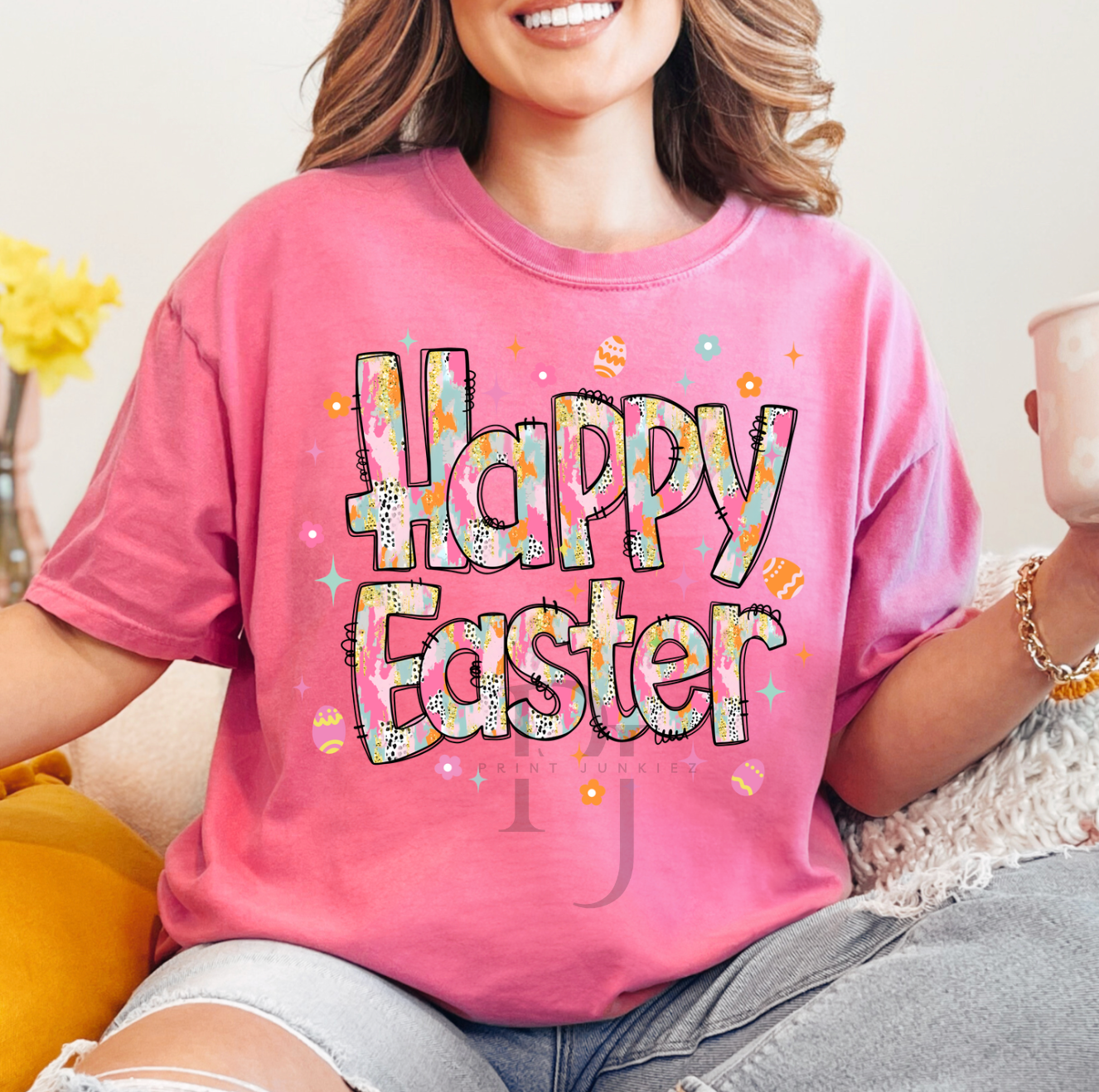Brush Stroke Happy Easter - DTF