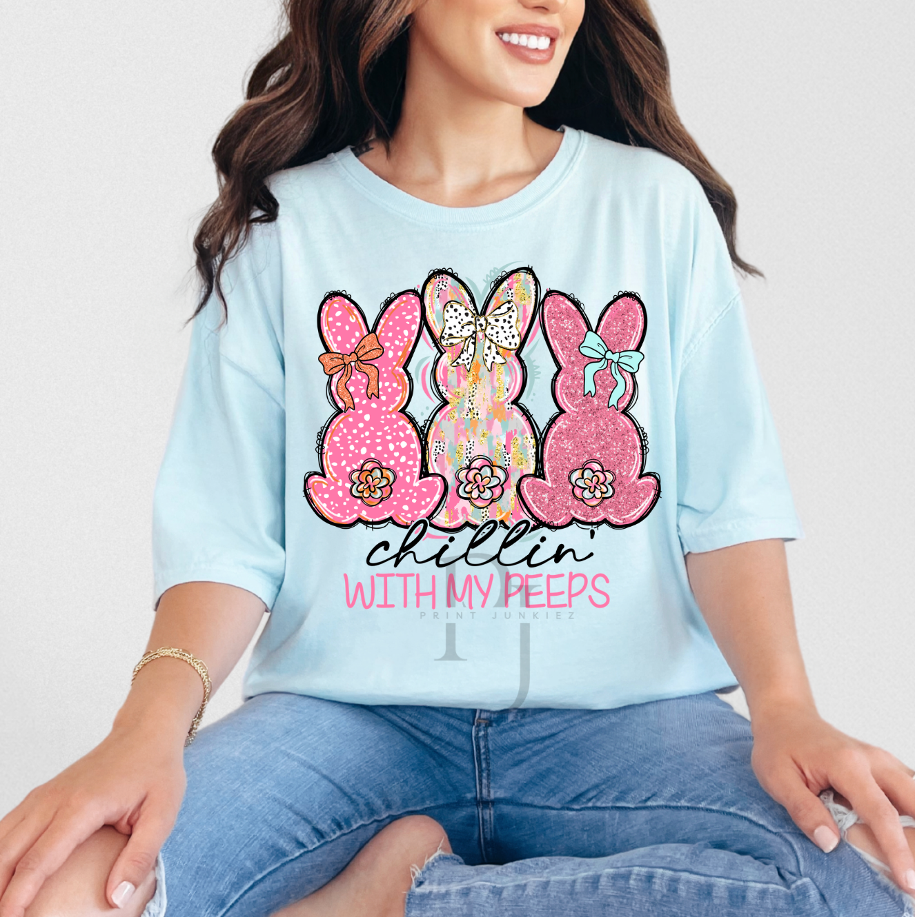 Chillin with my Peeps Bunnies - DTF