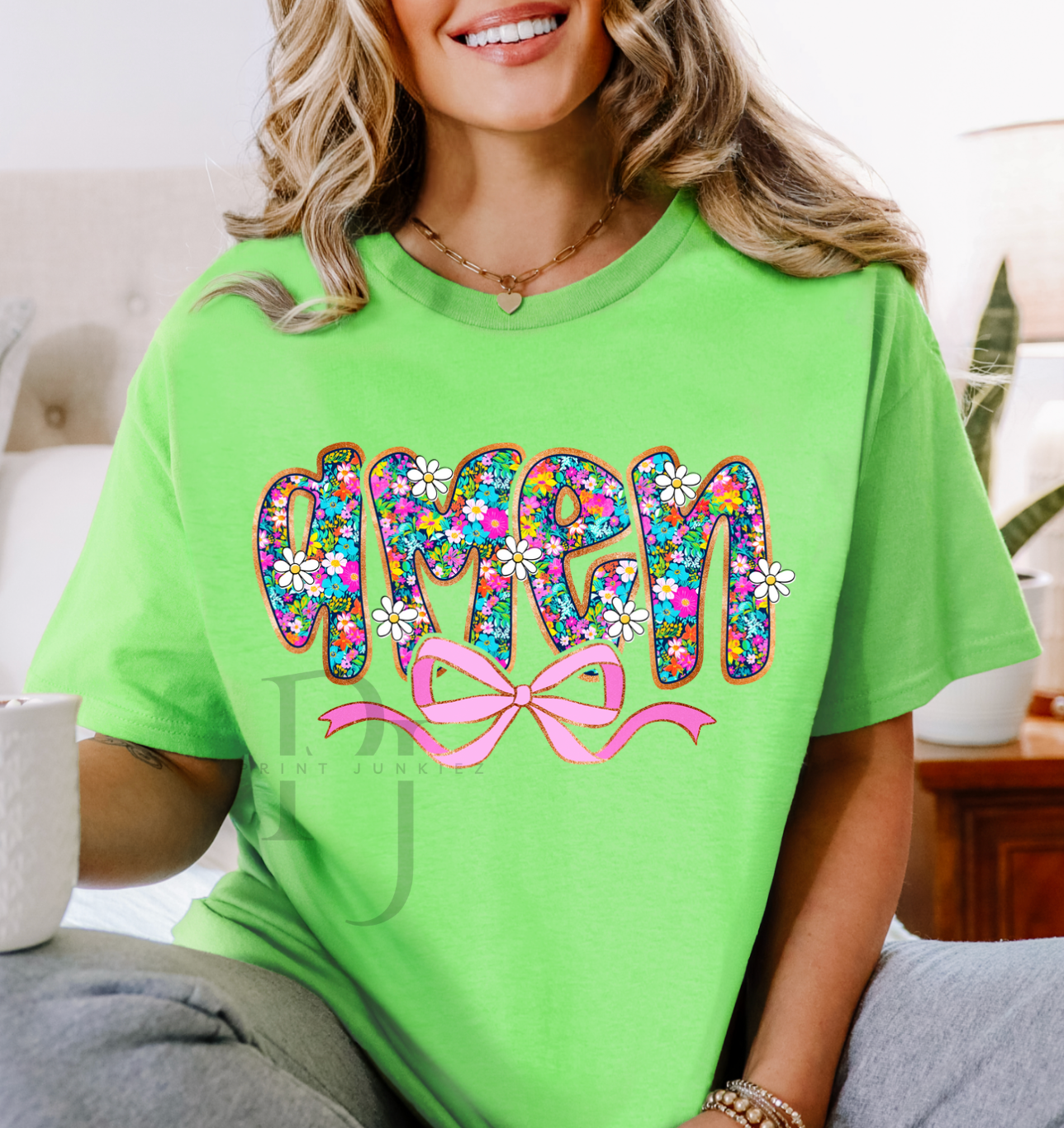 AMEN Floral Bow - DTF