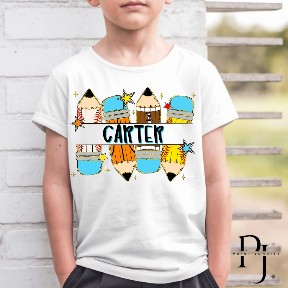 Pencil Name Tag - DTF - CUSTOM