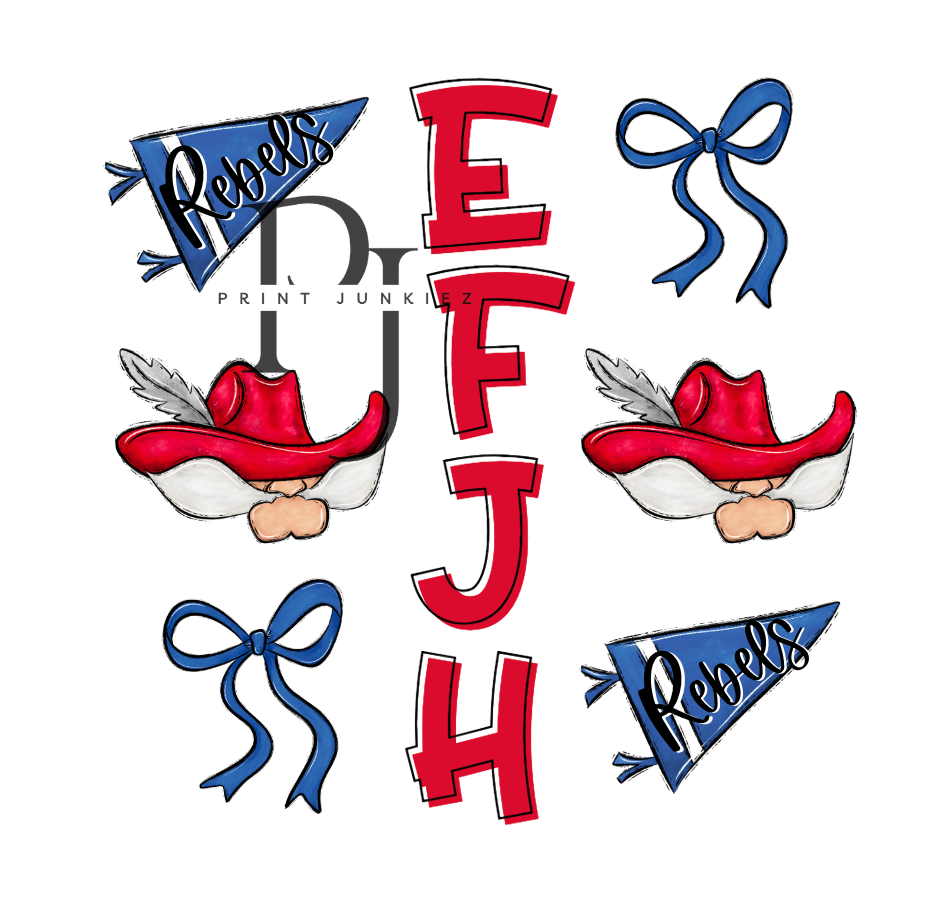 EFJH Rebels Mascot Mix - DIGITAL - DTF
