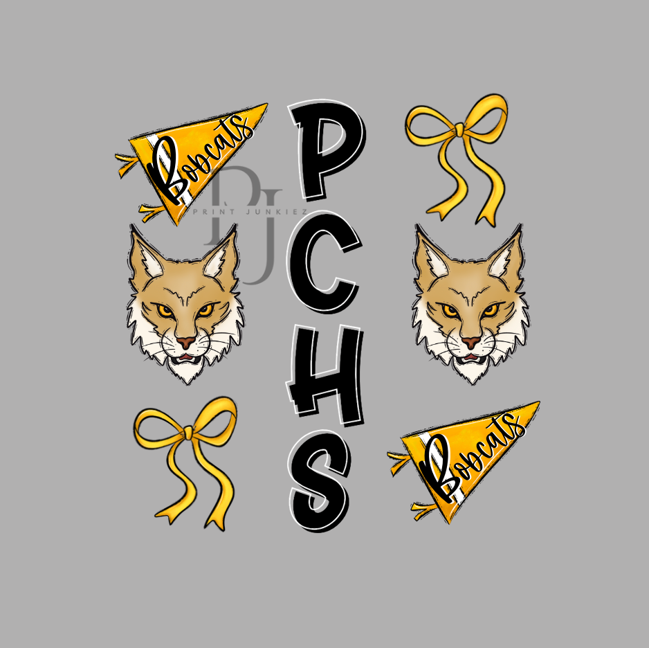 PCHS Bobcats Mascot Mix - DIGITAL - DTF