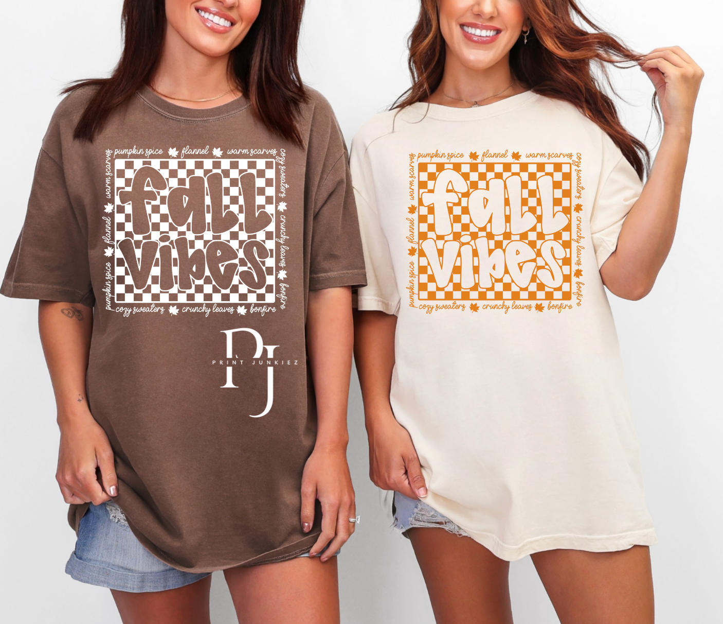 Fall Vibes Checkered - DTF