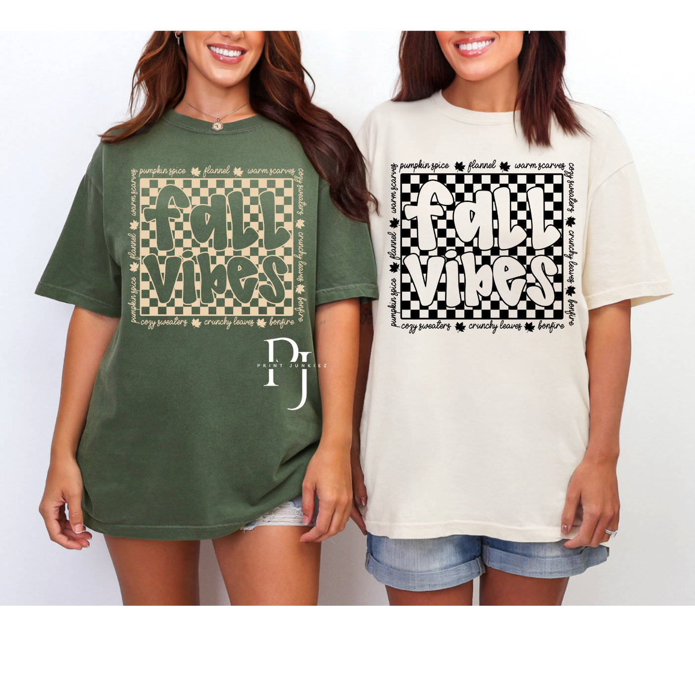 Fall Vibes Checkered - DTF