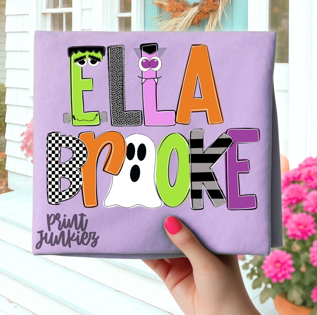 Spooky Cute Monsters Alpha - CUSTOM - DTF