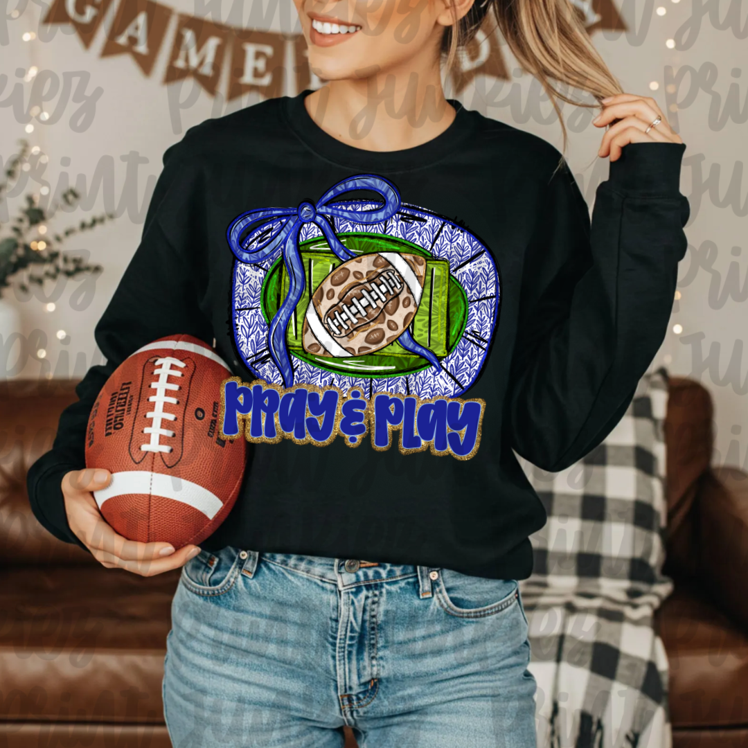 Pray & Play Football - Multiple Colors!! - DTF