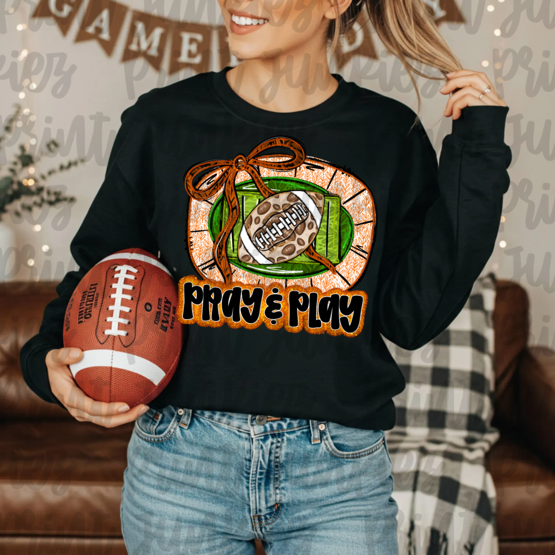 Pray & Play Football - Multiple Colors!! - DTF
