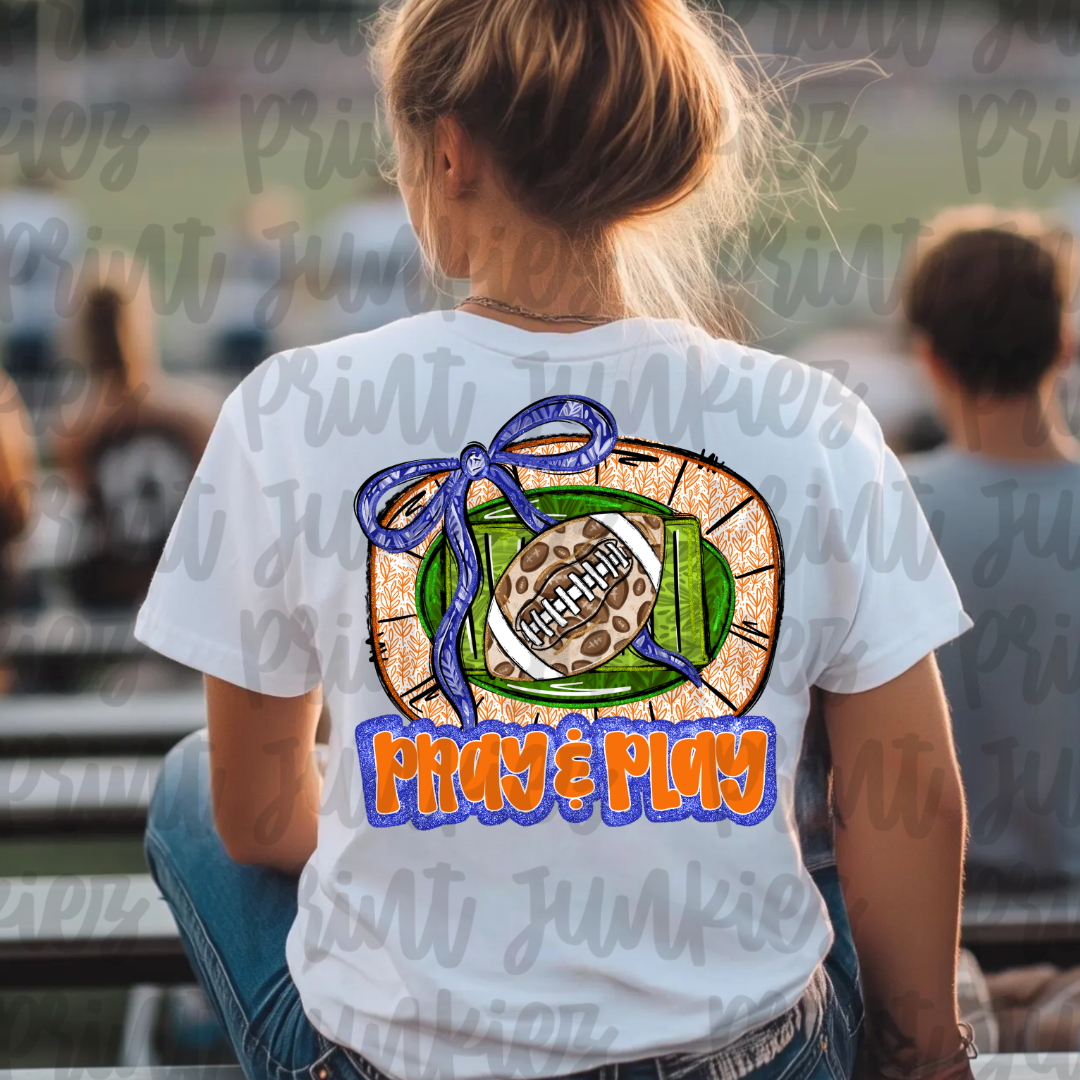 Pray & Play Football - Multiple Colors!! - DTF