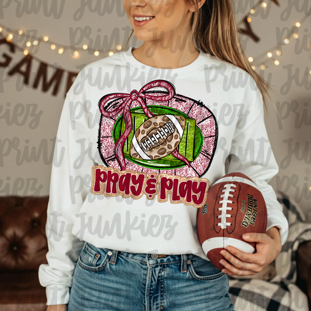 Pray & Play Football - Multiple Colors!! - DTF