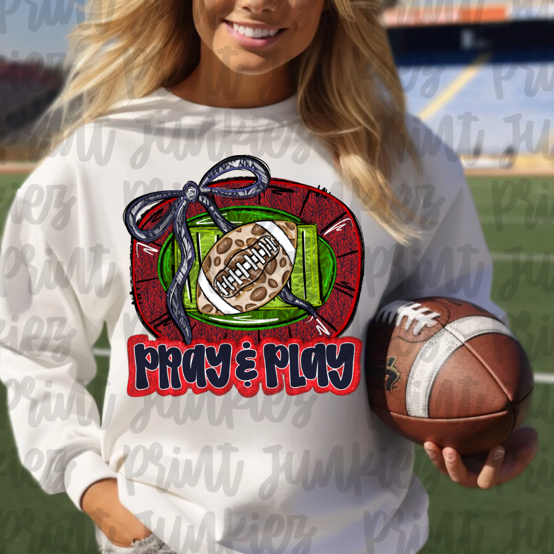 Pray & Play Football - Multiple Colors!! - DTF