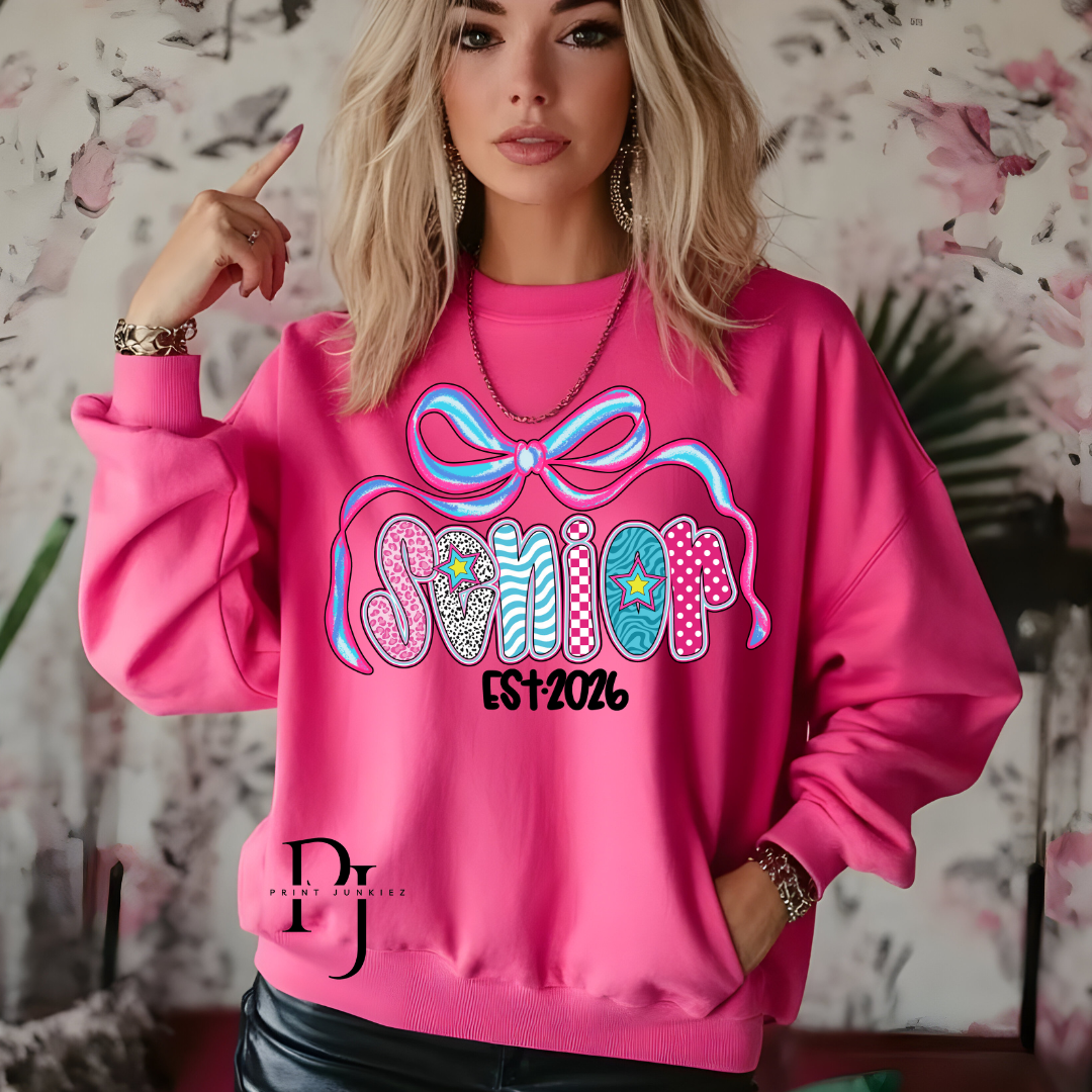 Senior Est. 2026 Preppy Coquette Bow  - DTF