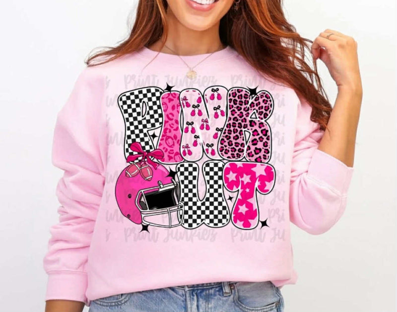 Retro Football Pink Out - DTF