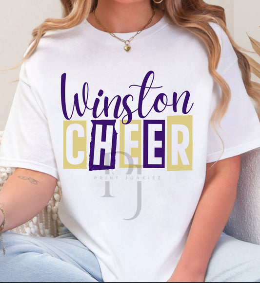Winston Cheer Grunge - DTF - DIGITAL
