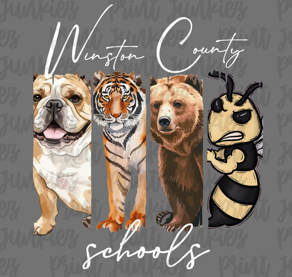 Winston County Schools Vintage Mascots - DIGITAL - DTF. I