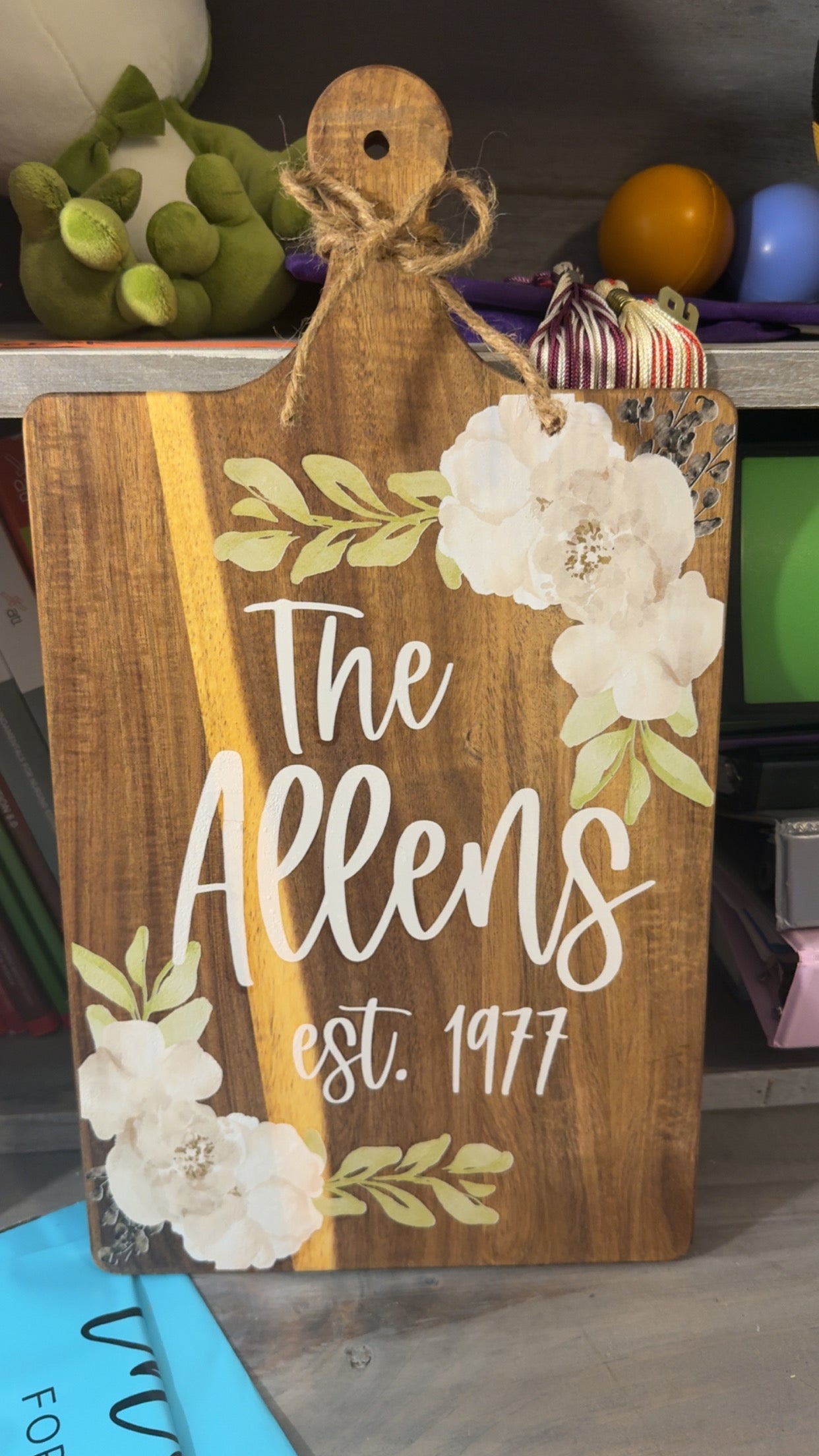 Custom Name & Year Cutting Board