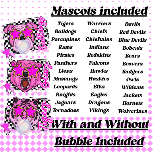 Retro Pink Mascots - CUSTOM - DTF