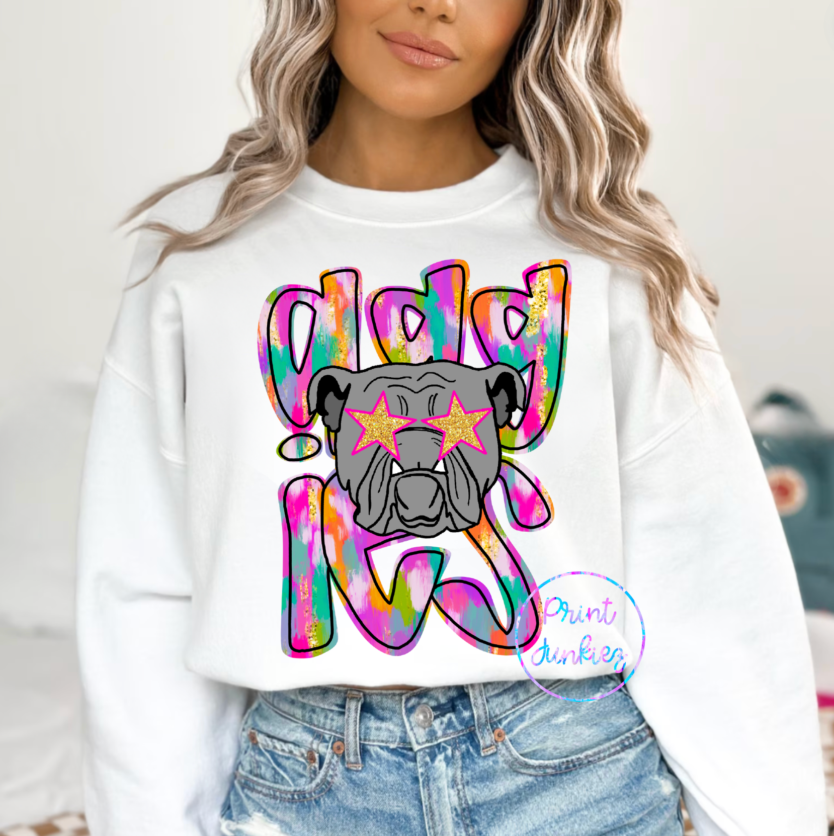 CUSTOM - Neon Brush Stroke | Preppy Mascot