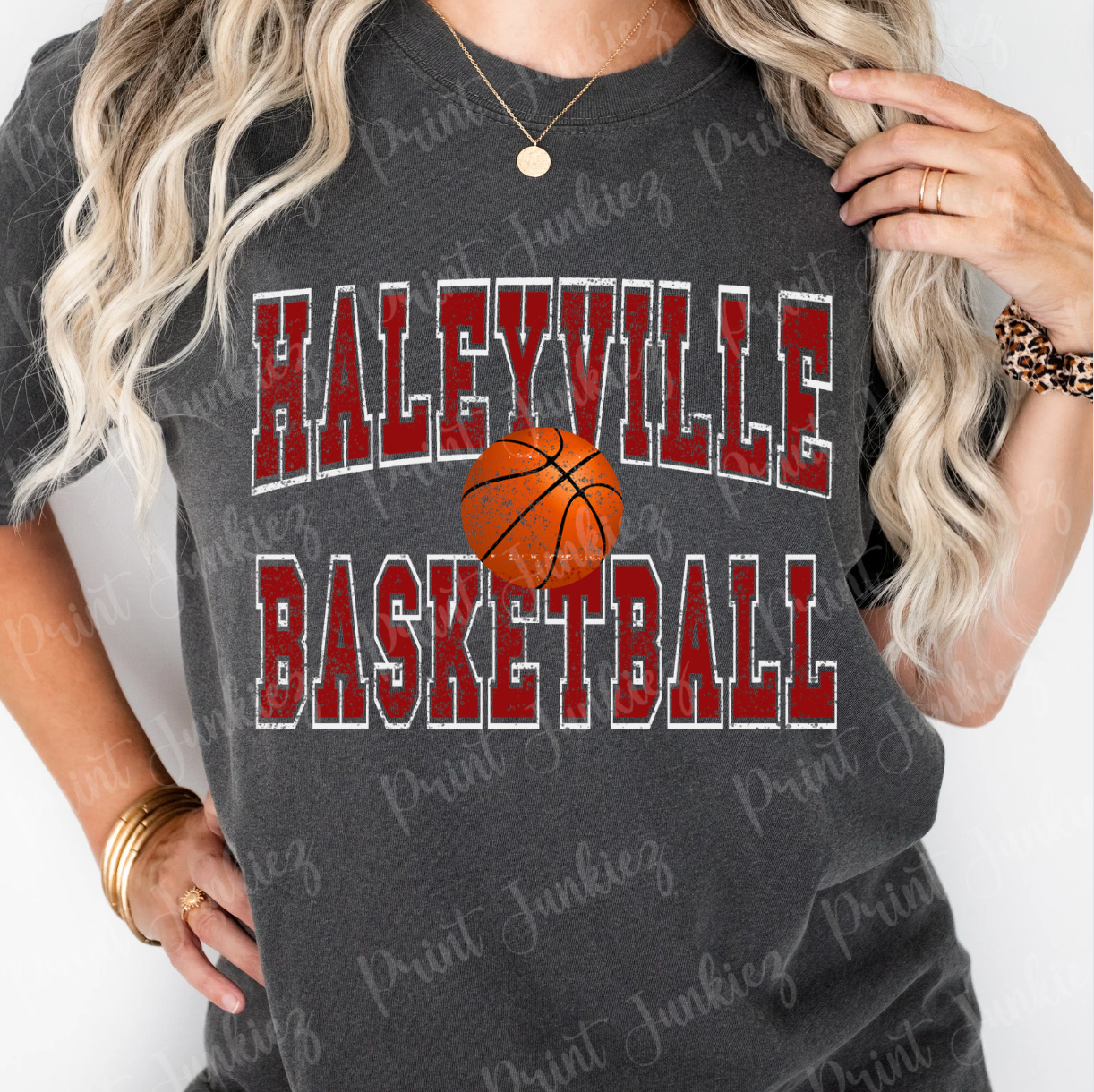 Haleyville Basketball Distressed - DTF - DIGITAL
