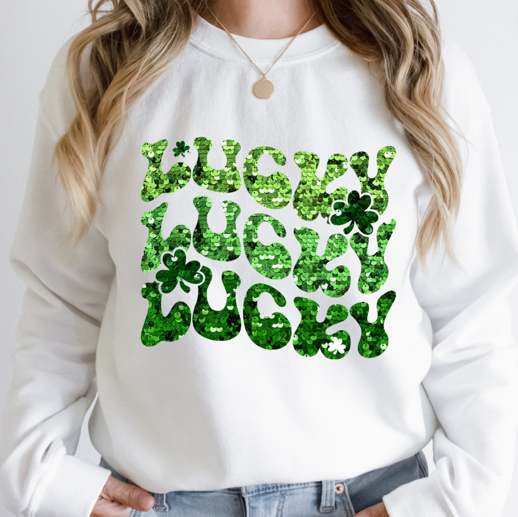 Green Stacked Lucky Sequin