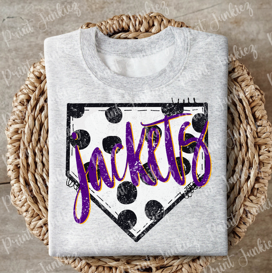 Jackets Polka Dot Home Plate - DTF - DIGITAL
