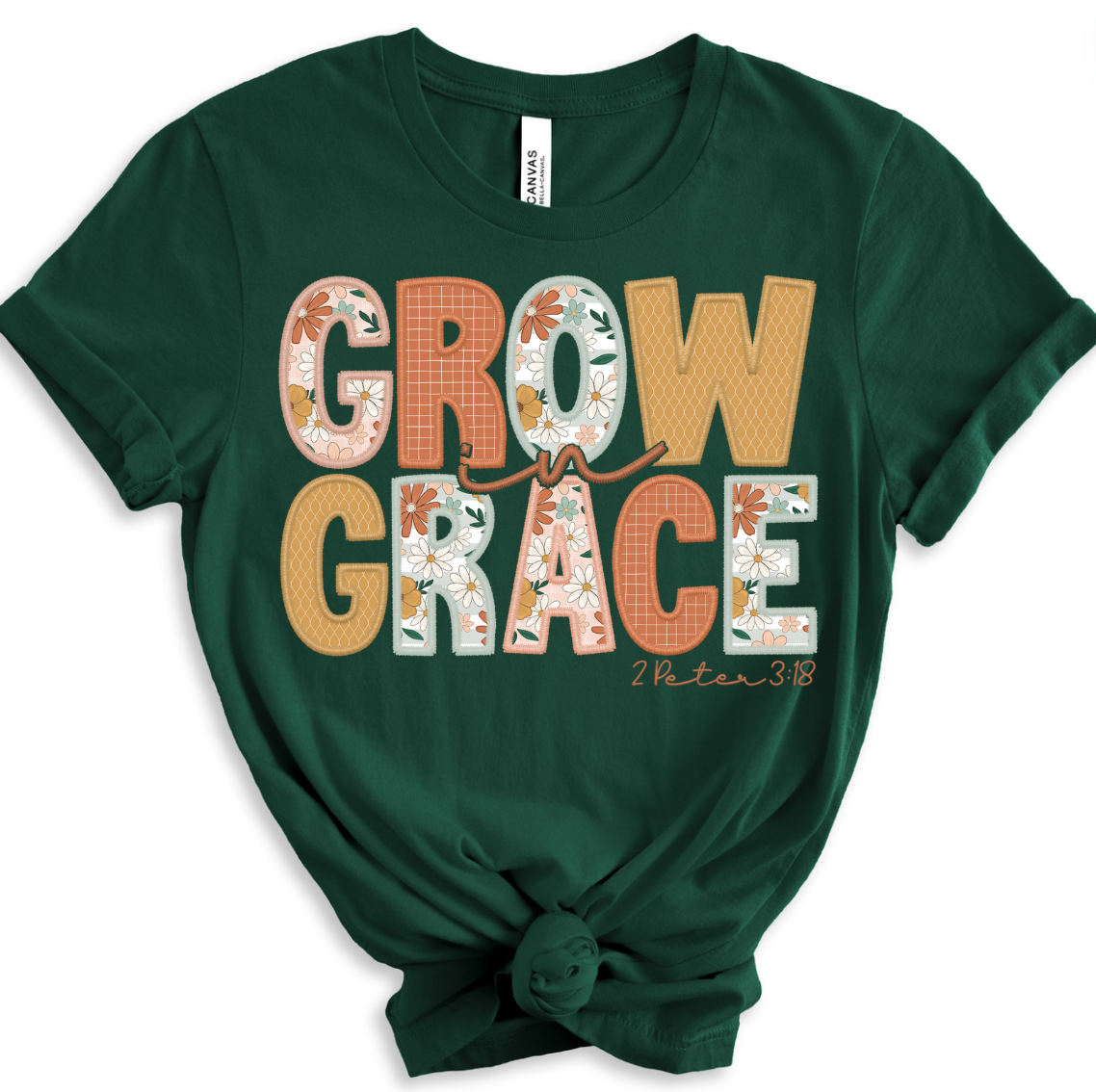 Grow in Grace 2 Peter 3:18 Faux Stitch