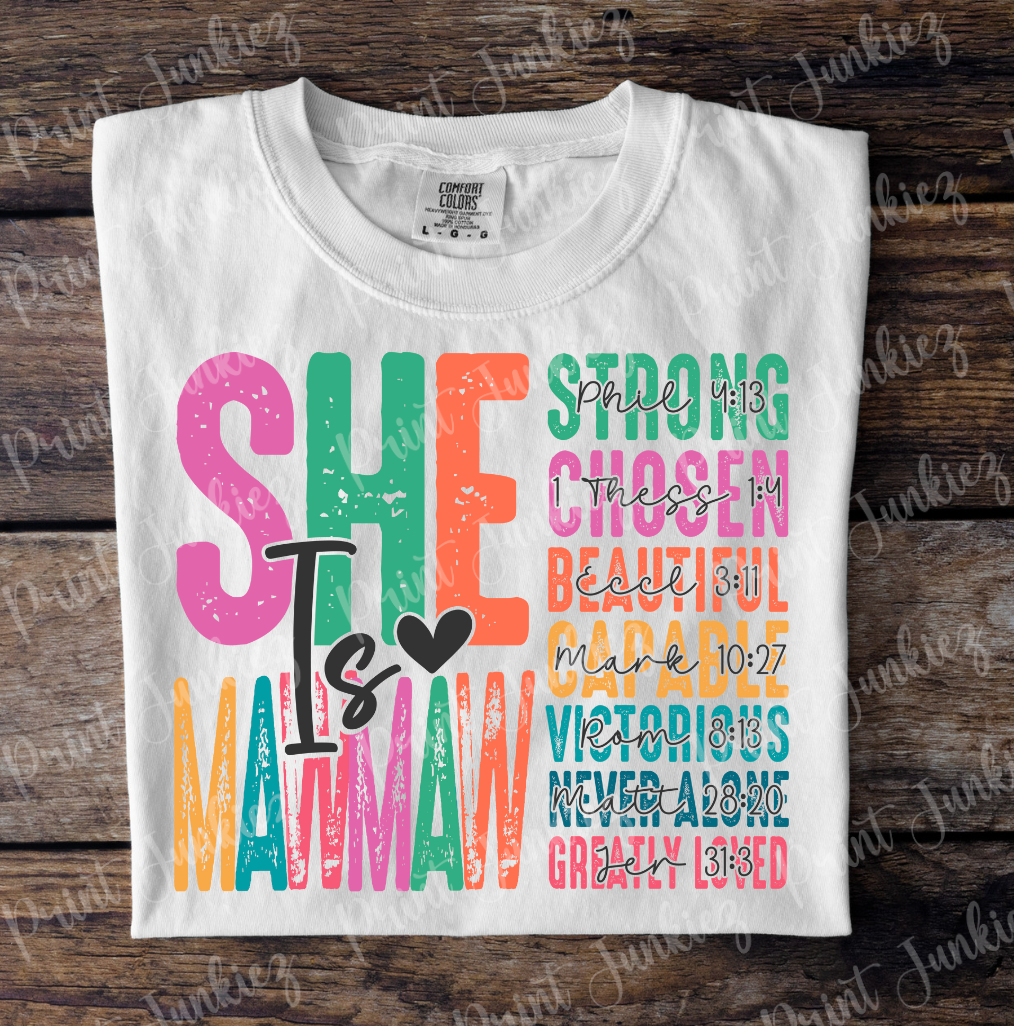 She is Mawmaw Distressed - DTF - DIGITAL