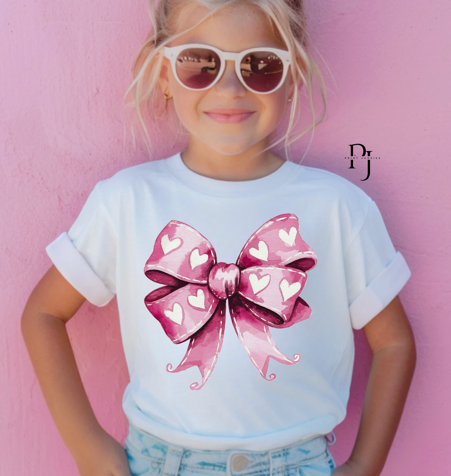 Valentines Heart Coquette Bow - DTF