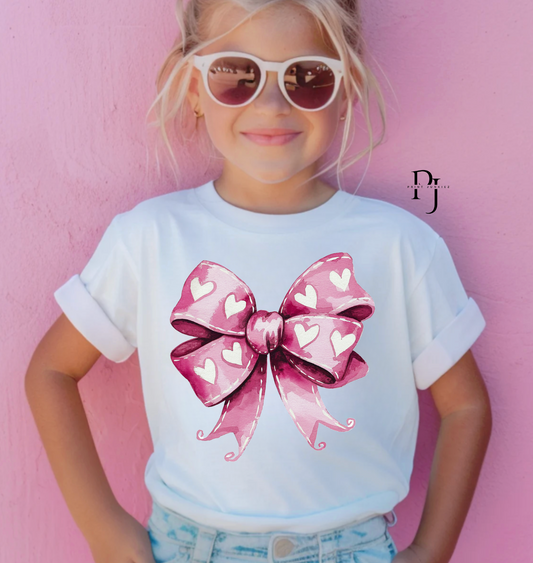 Valentines Heart Coquette Bow - DTF