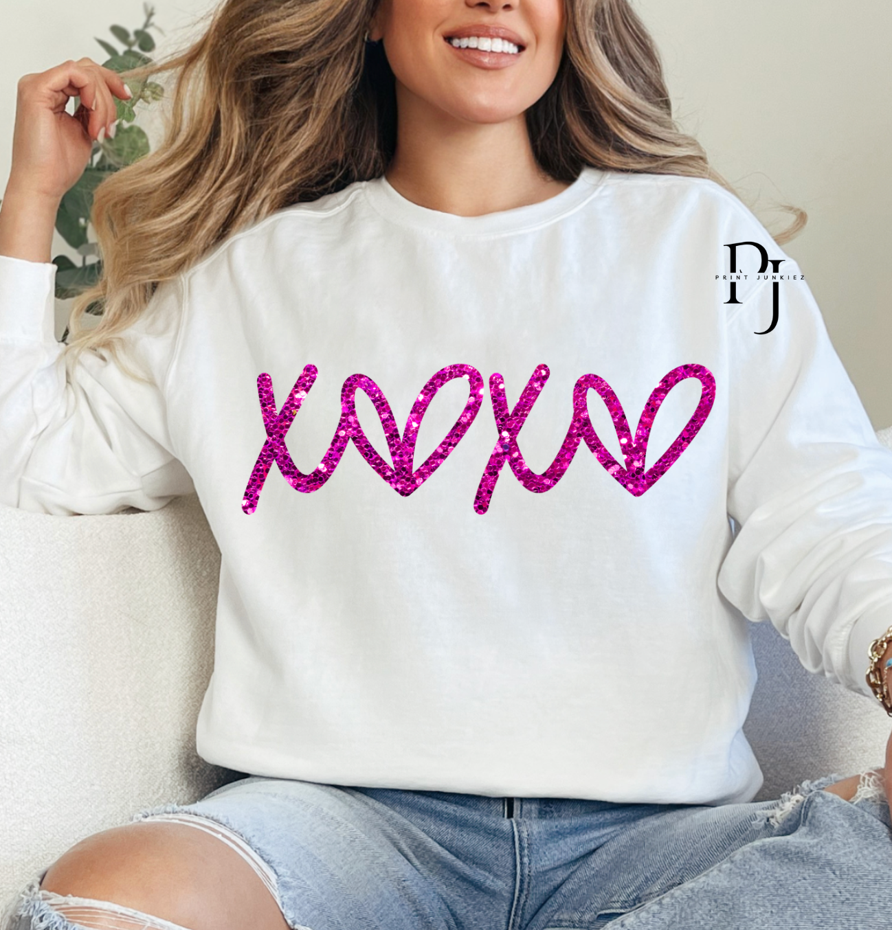 Faux Glitter XOXO - DTF