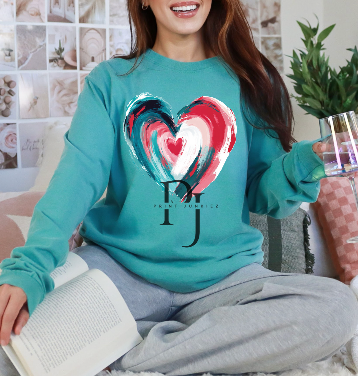 Paint Brush Stroke Heart - DTF - Multiple Colors