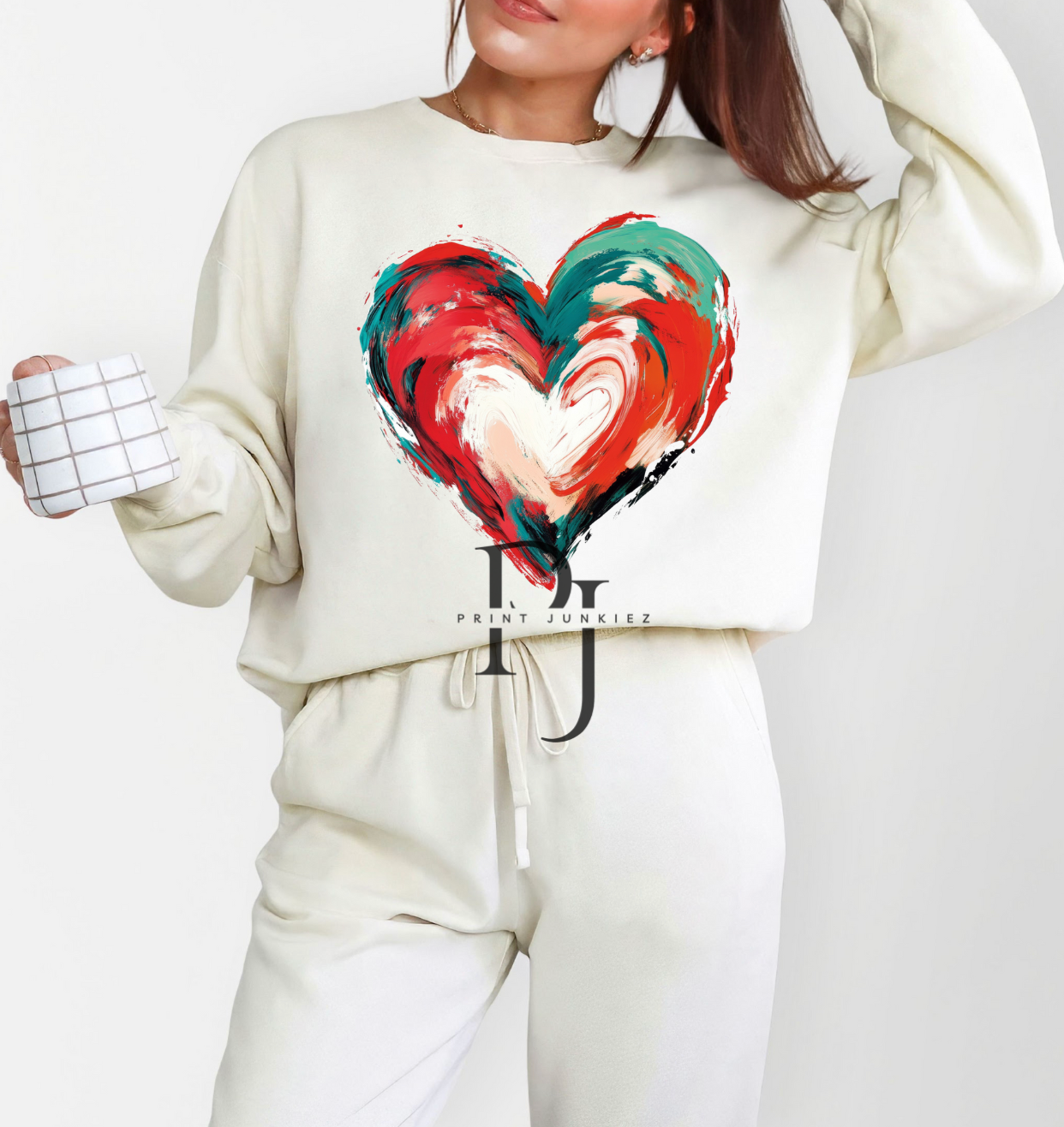 Paint Brush Stroke Heart - DTF - Multiple Colors