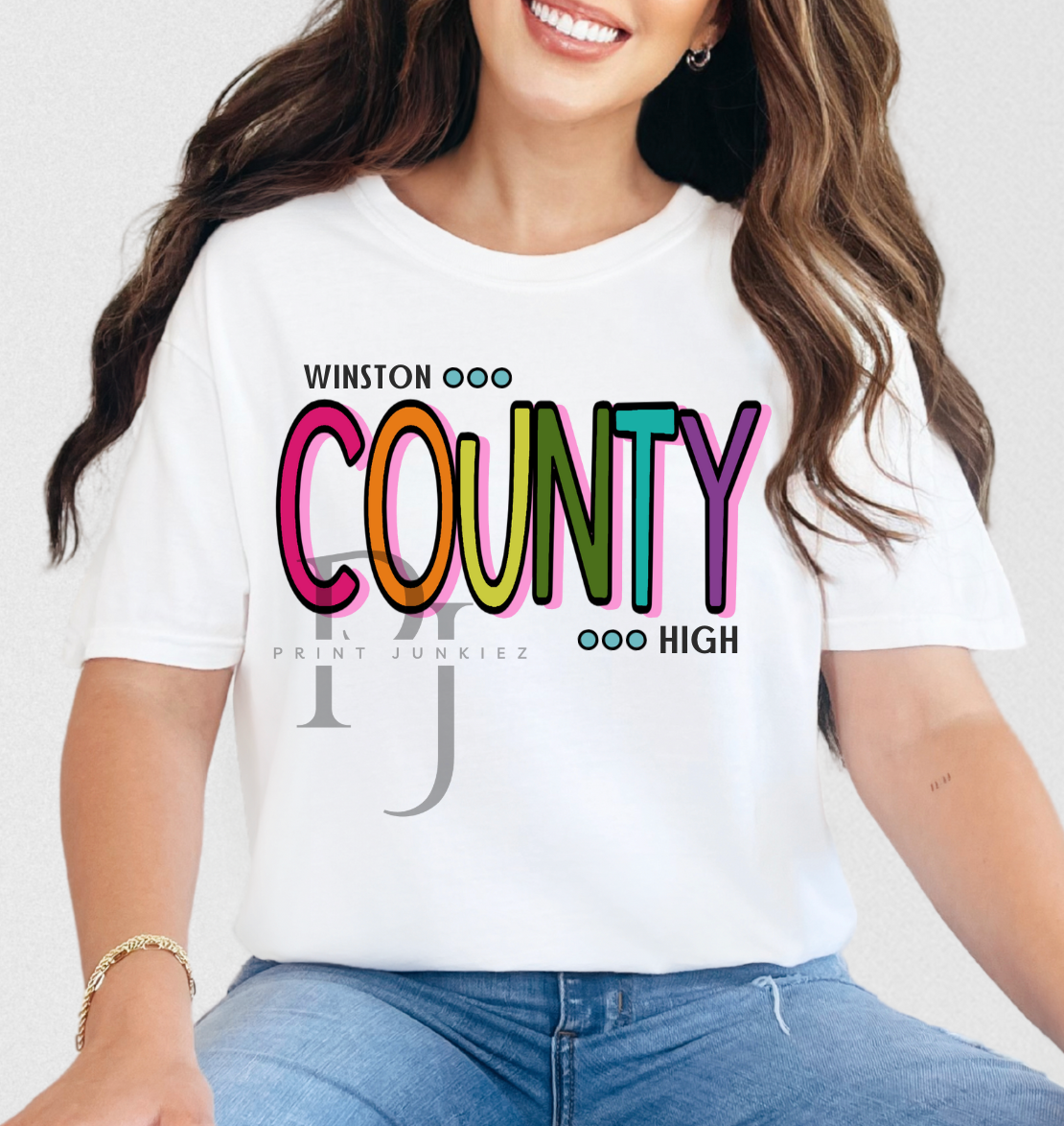 Winston County High School Colorful - DTF - DIGITAL - CUSTOM