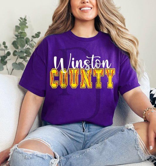 Winston County Softball Font - DIGITAL - DTF