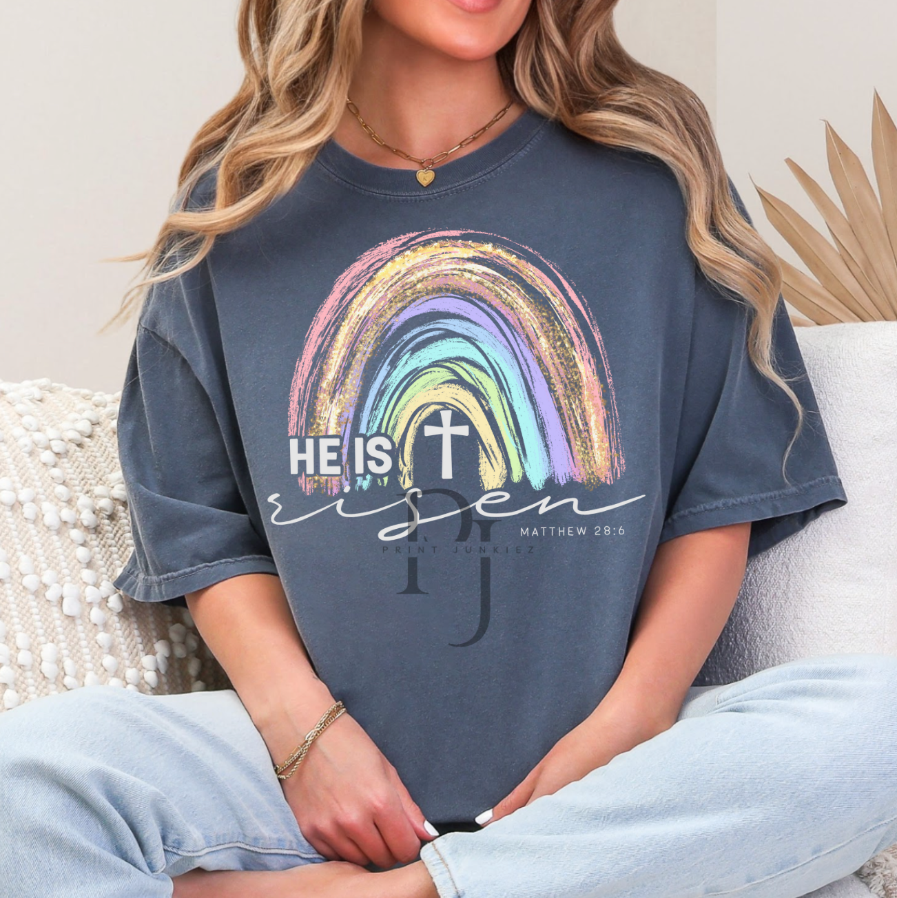 Easter Rainbow - He is Risen - DIGITAL - DTF