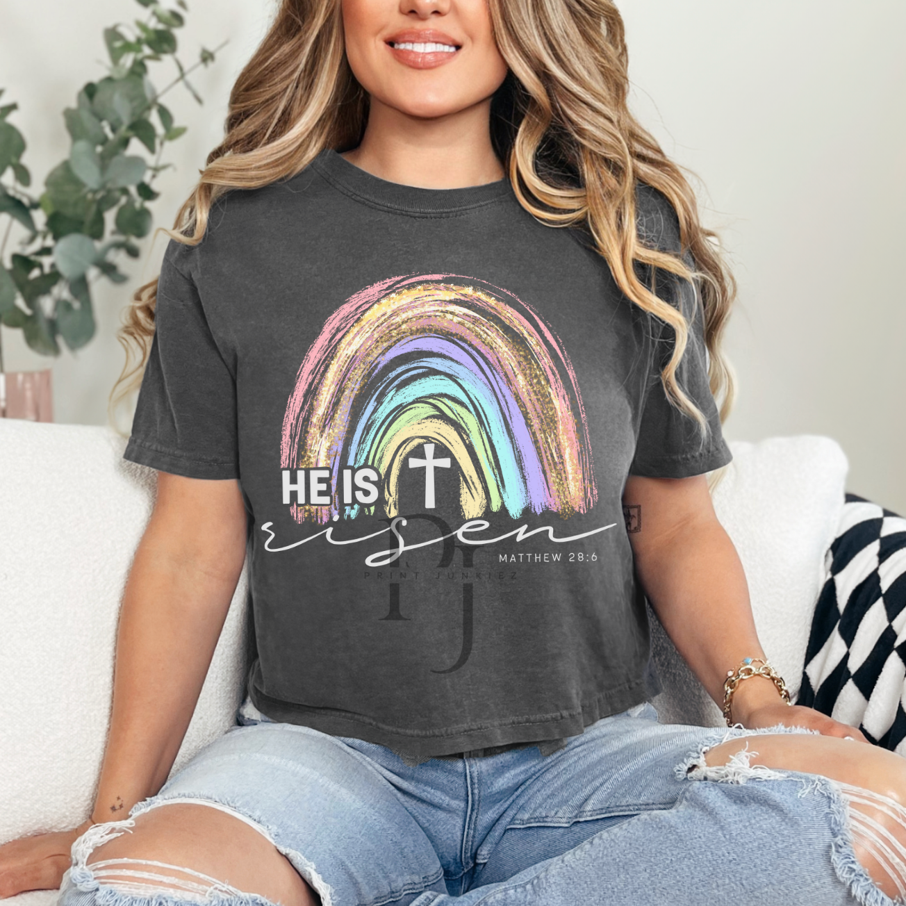 Easter Rainbow - He is Risen - DIGITAL - DTF
