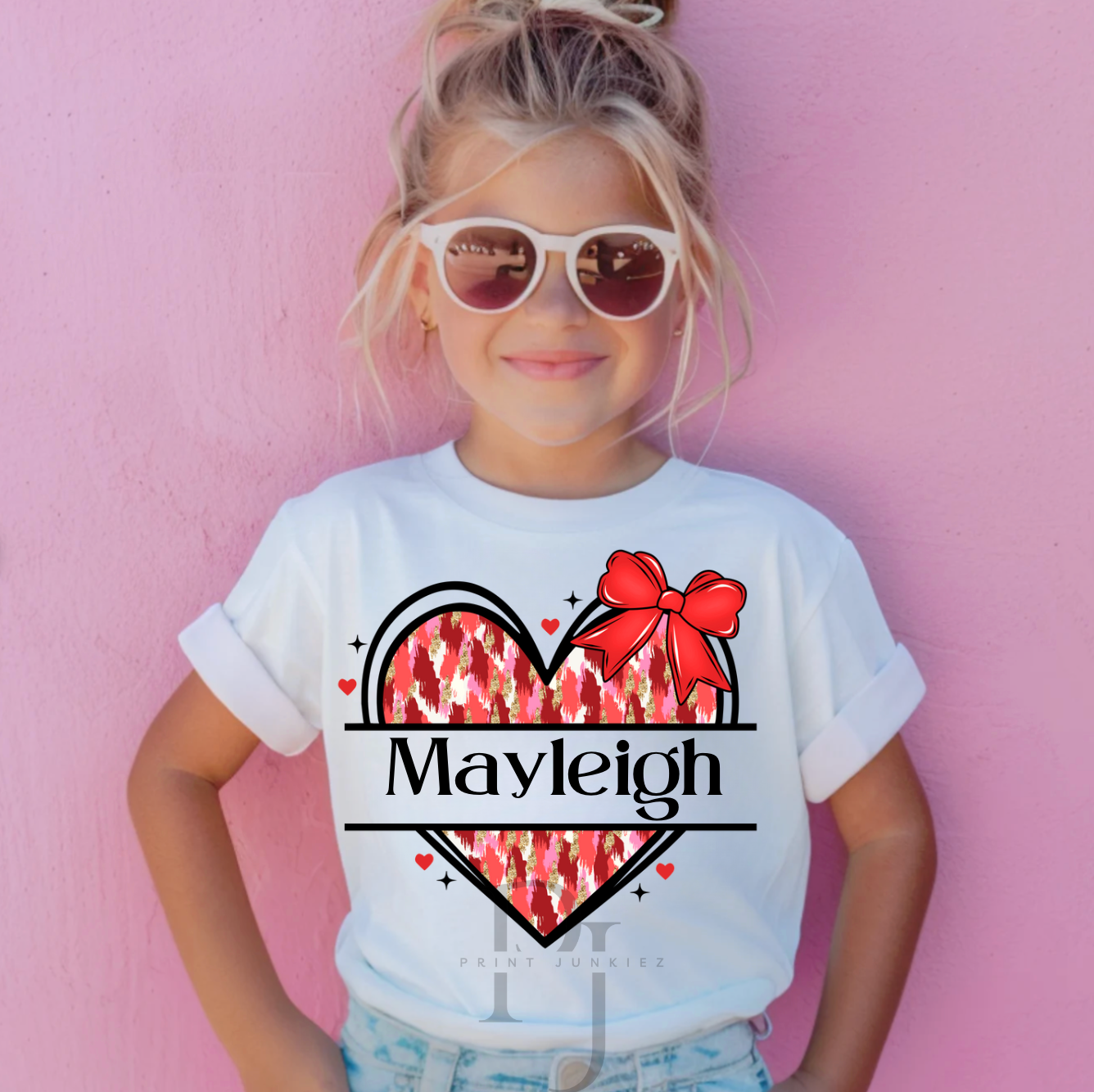 Paint Brush Stroke Heart - CUSTOM - DTF