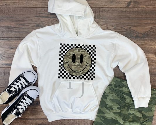 Camo Smiley Face- DTF