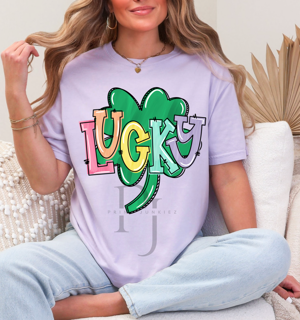 Lucky Doodle Shamrock - DIGITAL - DTF