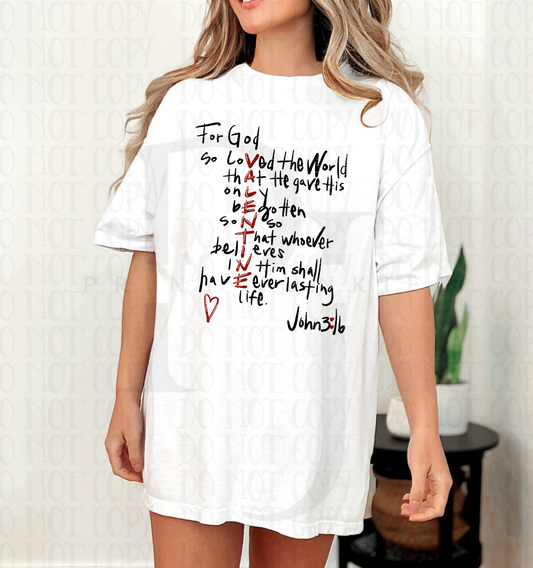 Valentine John 3:16 - DTF