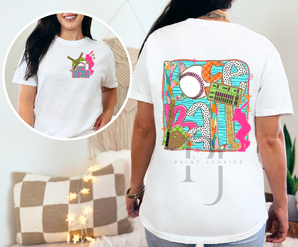 Baseball Neon Doodle - DTF