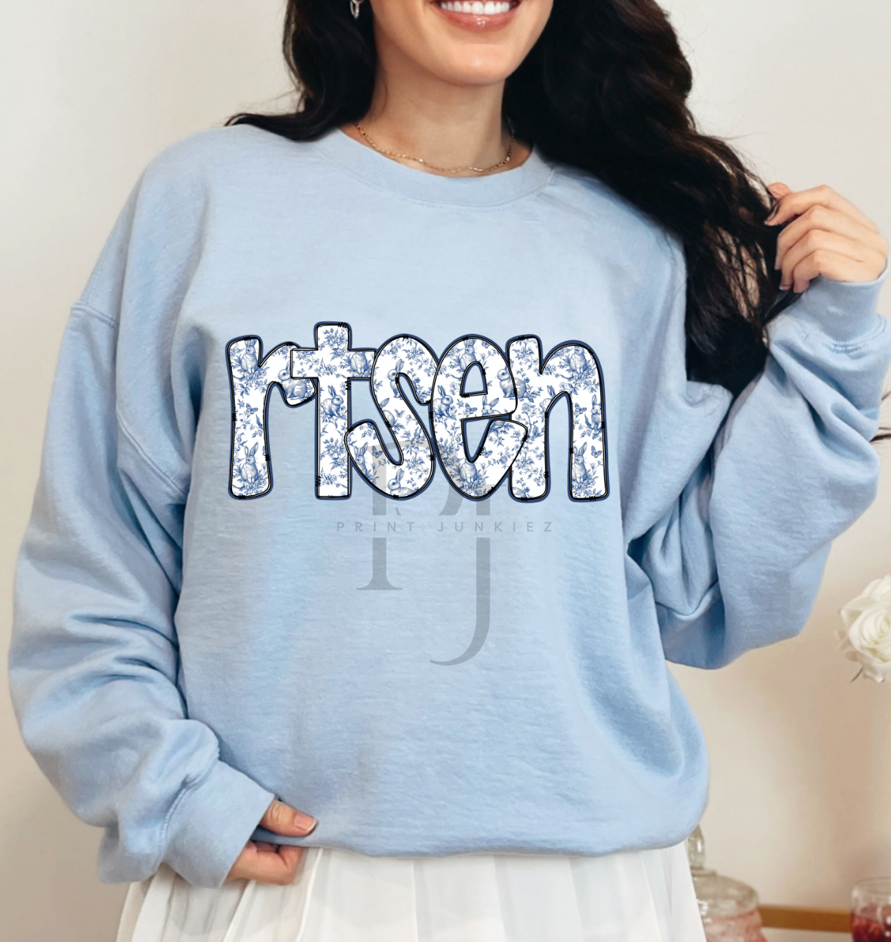 Risen Floral Blue - DTF