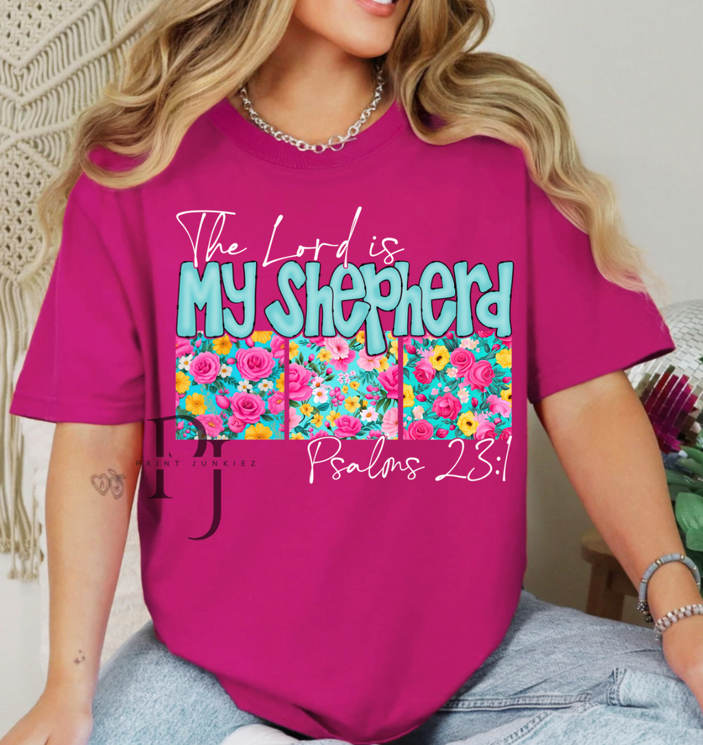 The Lord is my Shepard Floral - DTF