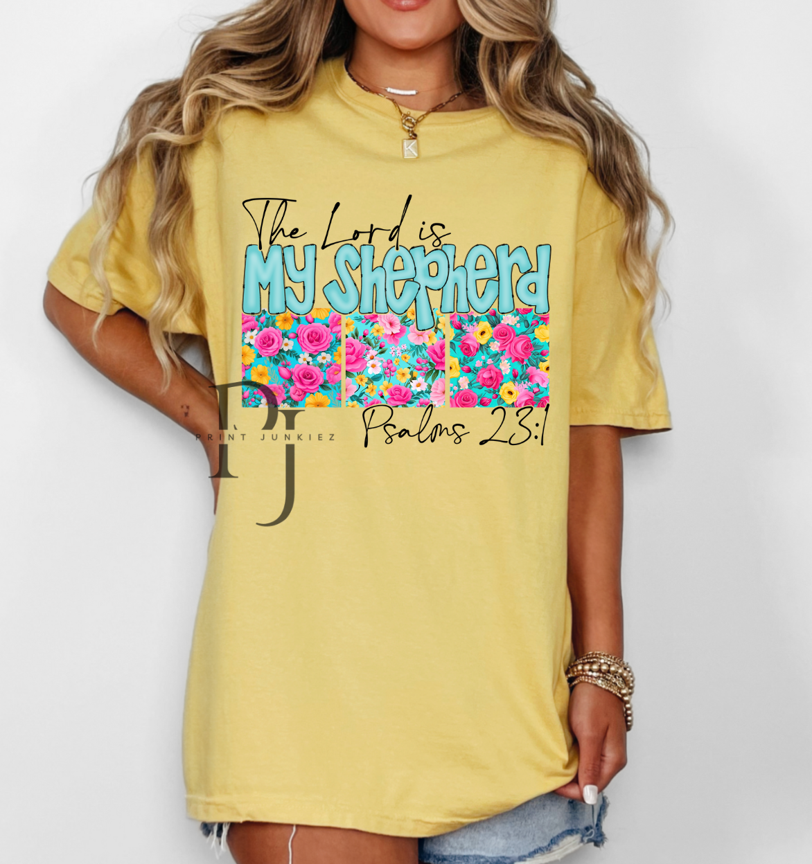 The Lord is my Shepard Floral - DTF