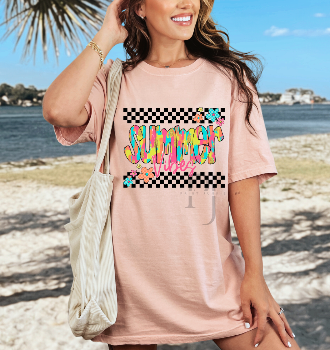 SUMMER vibes checkered - DTF