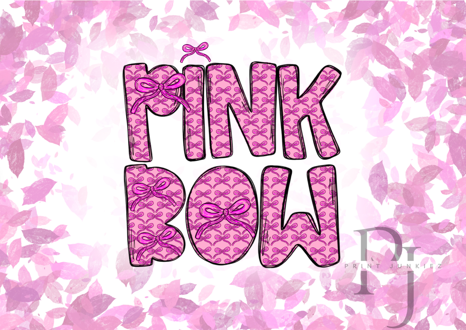 Pink Bow - CUSTOM - DTF