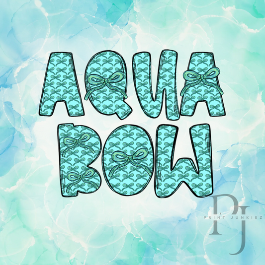 Aqua Bow - CUSTOM - DTF